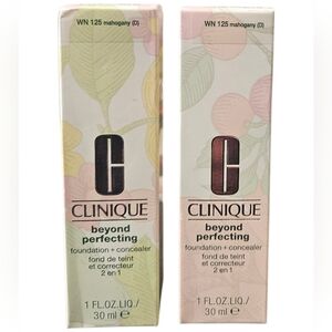 Clinique Beyond Perfecting Foundation + Concealer #125 MAHOGANY (2 Boxes) ~NIB